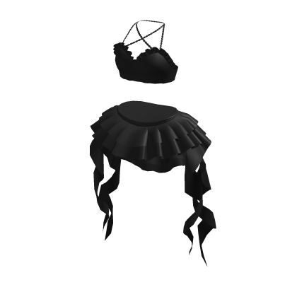 🍀Cute Ruffle Bikini Outfit (Black) thumbnail