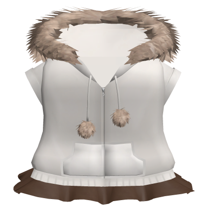 winter fluffy coat brown