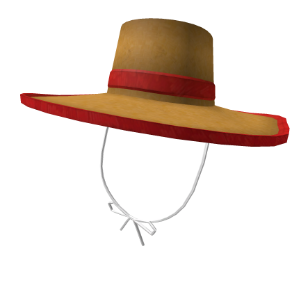 Thai Straw Hat (Red)