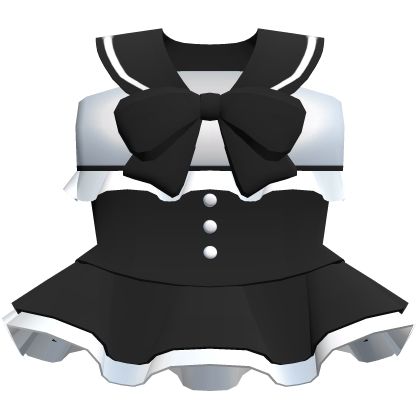 🍰 adorable kawaii school ruffle dress black