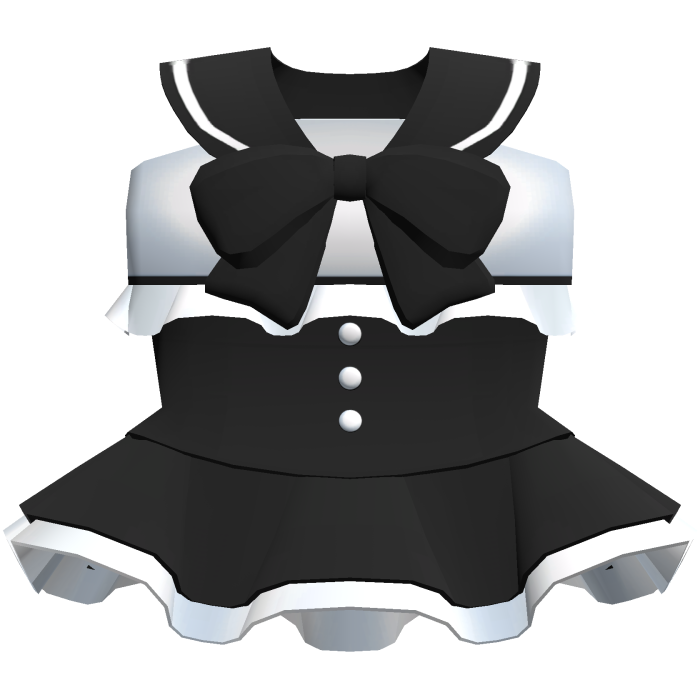 🍰 adorable kawaii school ruffle dress black