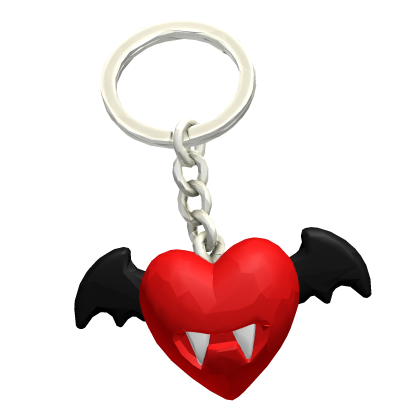 Vampire heart halloween keychain