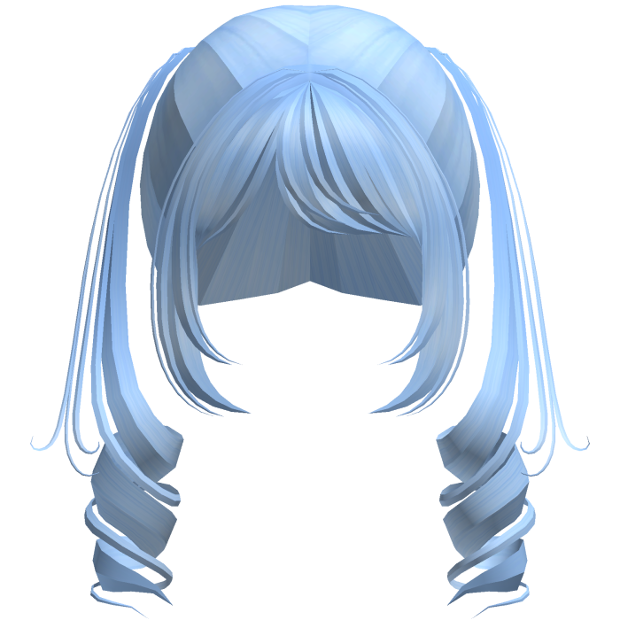 Cute Swirly Half-Up Pigtails (Blue)