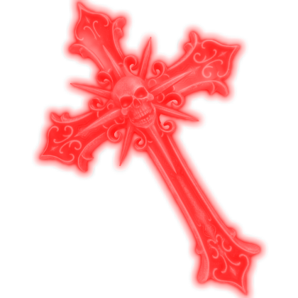 🔥✨GIANT EMISSIVE RED GRUNGE CROSS 🔥✨