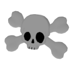 scene emo skull hair pin