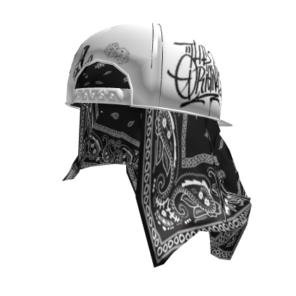 White "Unlucky x 13" Fitted Cap W Bandana