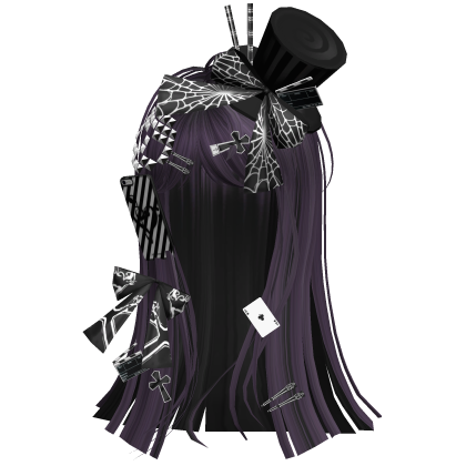 Long Emo Vamp Magician Hair (Purple) Roblox item