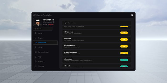 UXR Admin Panel System preview 3