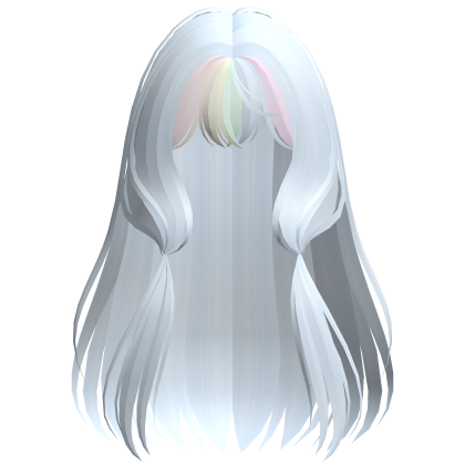 ♡ cutesy hime chii anime hair in rainbow blue