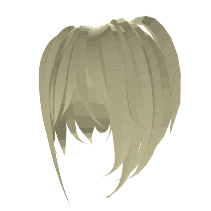 cute short blonde emo bob hair ponytails