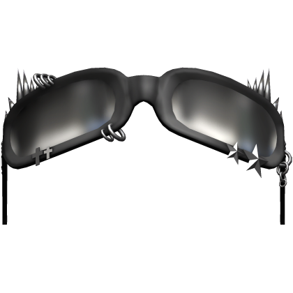 (raised) spiky reflective emo y2k glasses