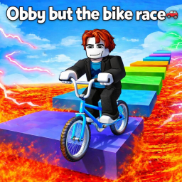 Obby but the bike race🚗