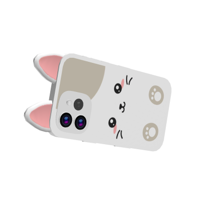 Cute White Cat Phone (Hand)