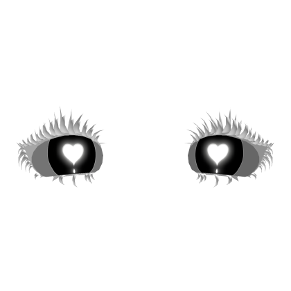 White Anime Heart Eye Lashes [EMISSIVE!]