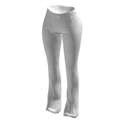 Tracksuit Pants White Cozy Baddie Skinny 2000s Y2K thumbnail