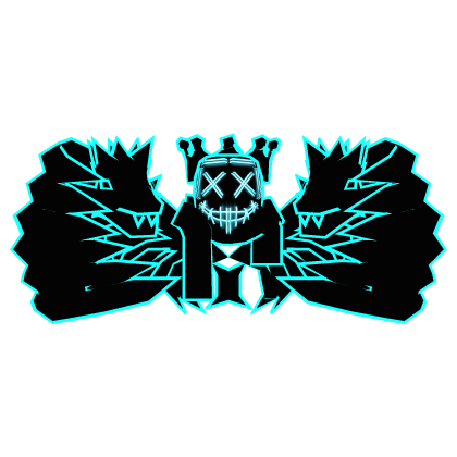 Cartoony Cyan Crown Mask Long Scarf Dragon Combo Roblox item