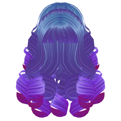 Fluffy Curly Pearl Ponytail Purple Seafloor