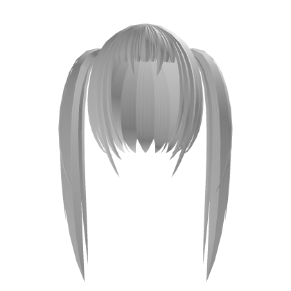 White vampire fangs emo messy twintails Roblox item