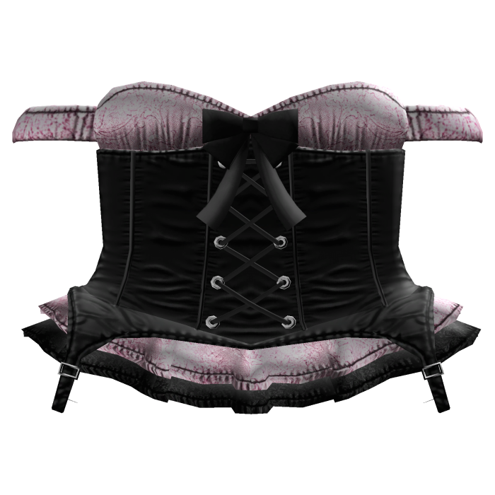 Emo corset - pink and black