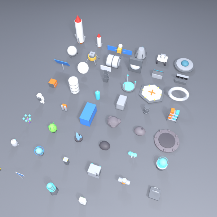 Low Poly Space Sci-Fi Props Pack x46 preview 5