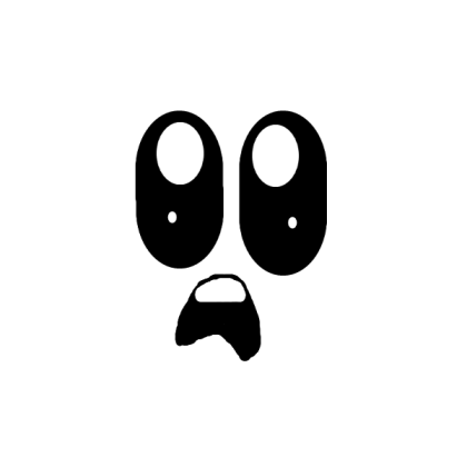 Cute scared face Roblox decal