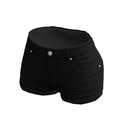 Jean Shorts Black Denim Vintage Baddie Ripped Y2K