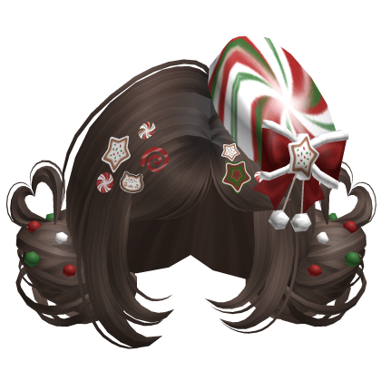 ♡ Christmas Candycane Buns (Brown)