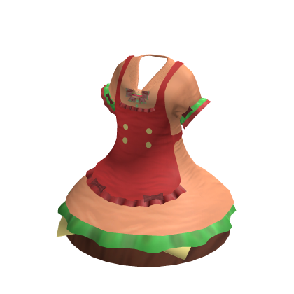 cute beef burger maid rufle dress w cute apon thumbnail