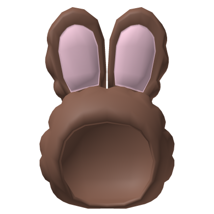 Low Poly Bunny Hood Brown
