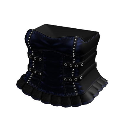 Gothic Emo Corset Dress in Blue & Black