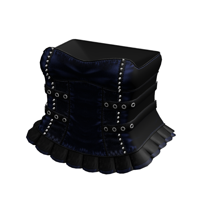 Gothic Emo Corset Dress in Blue & Black