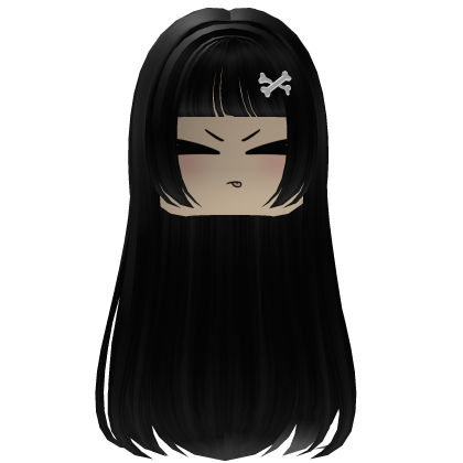 ✪ menina fofa com franja (cabelo preto)