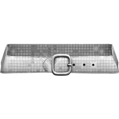 Luxury 2000s Y2K Disco Gyaru Glitter Belt White