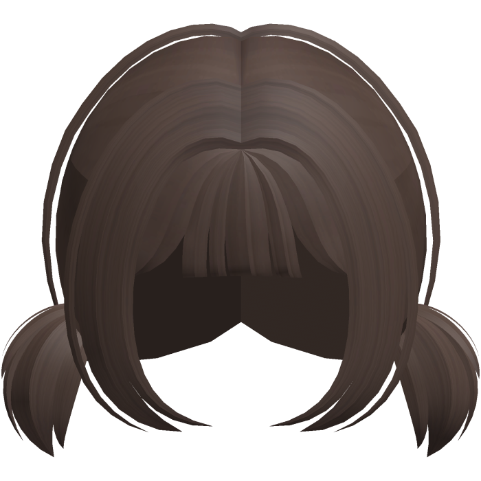 Short cutecore mini bob pigtails in brown