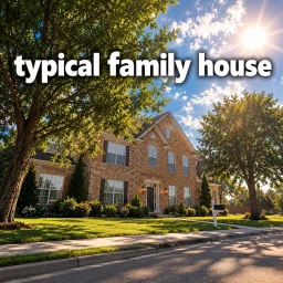 typical family house icon