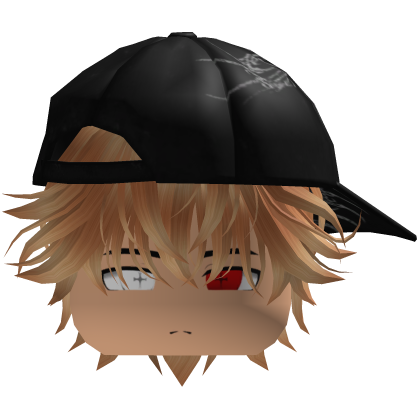 Cute Y2K emo ginger hair with hat Roblox item