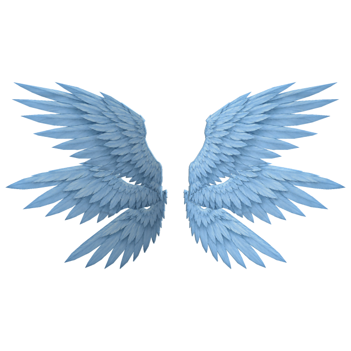 Pastel Blue Seraphim Angel Wings