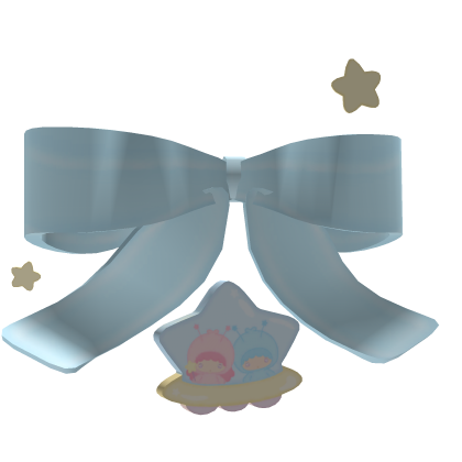 cute adorable blue twin stars hairclip Roblox item