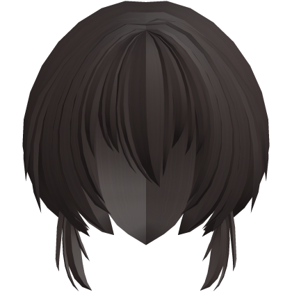 fluffy moe anime short side hair brown