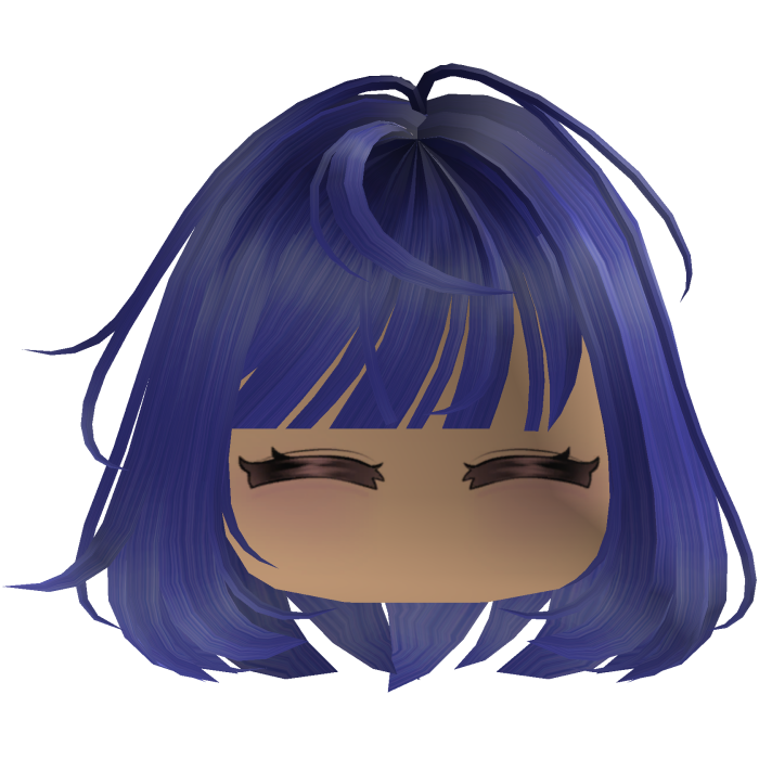 Cute emo y2k hair fluffy (purple)