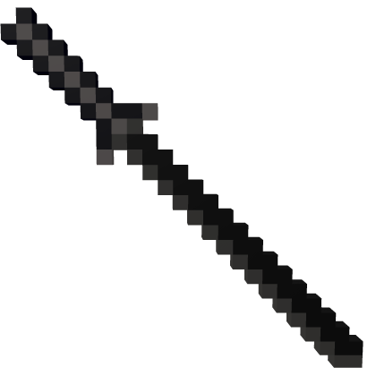 Pixel Sword 8 Bit Black