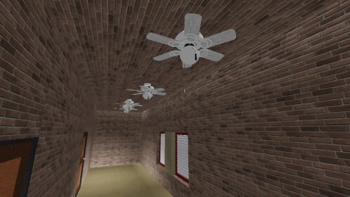 Ceiling fans in vintage school and sweet home
