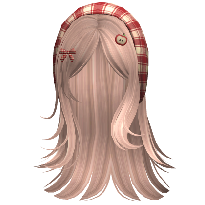 Cute Igari Hair w Plaid Headscarf Blonde Roblox item