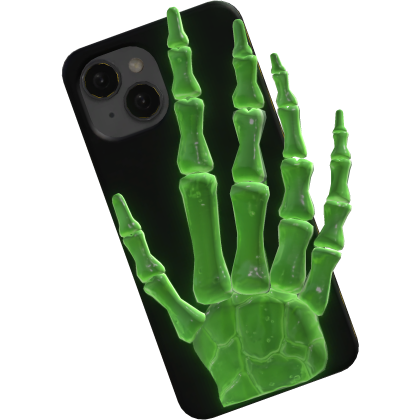 Skeleton Neon Halloween Phone Roblox item