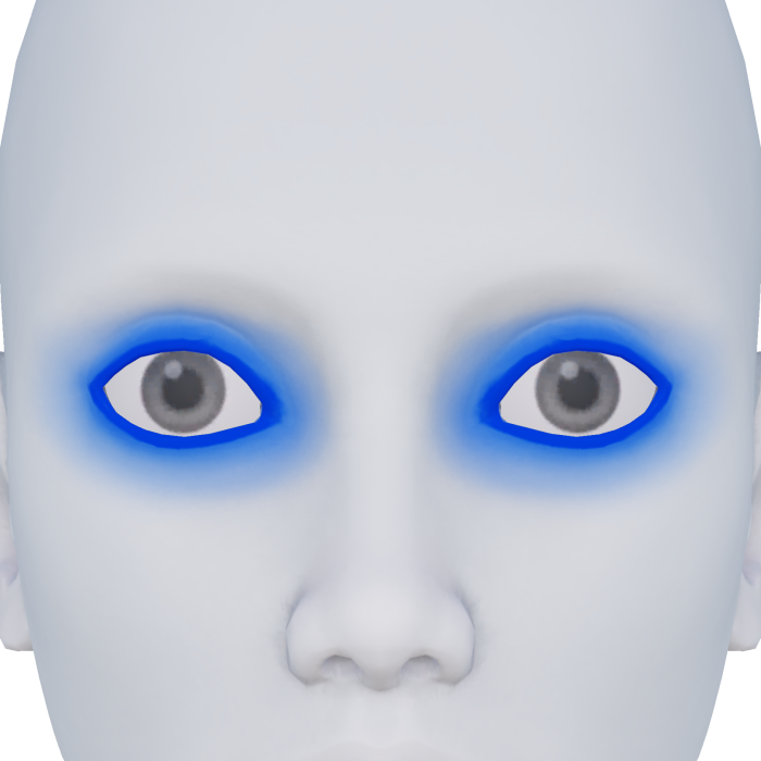Neon Glowing Blue Eyes