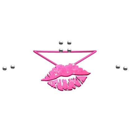 hot pink scene tumblr kiss mark necklace  Roblox item