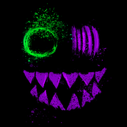 Neon Creepy Grin Roblox decal