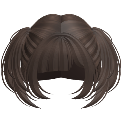 Cute Short Small Kawaii Side Pigtails (Dark Brown)