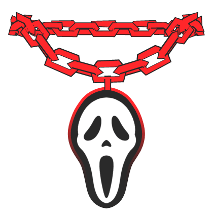 ✨ Screaming Ghost Face Chain