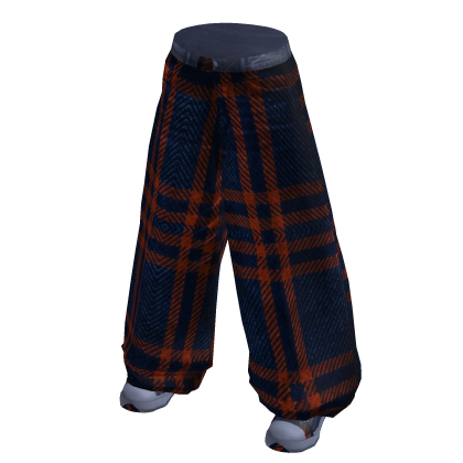 Navy Plaid Jeans